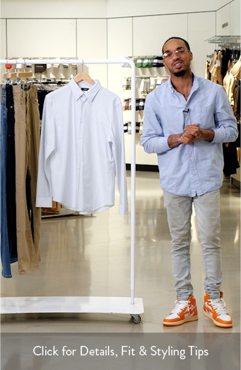 Sylvain Pinstripe Button-Up Shirt, sales video thumbnail