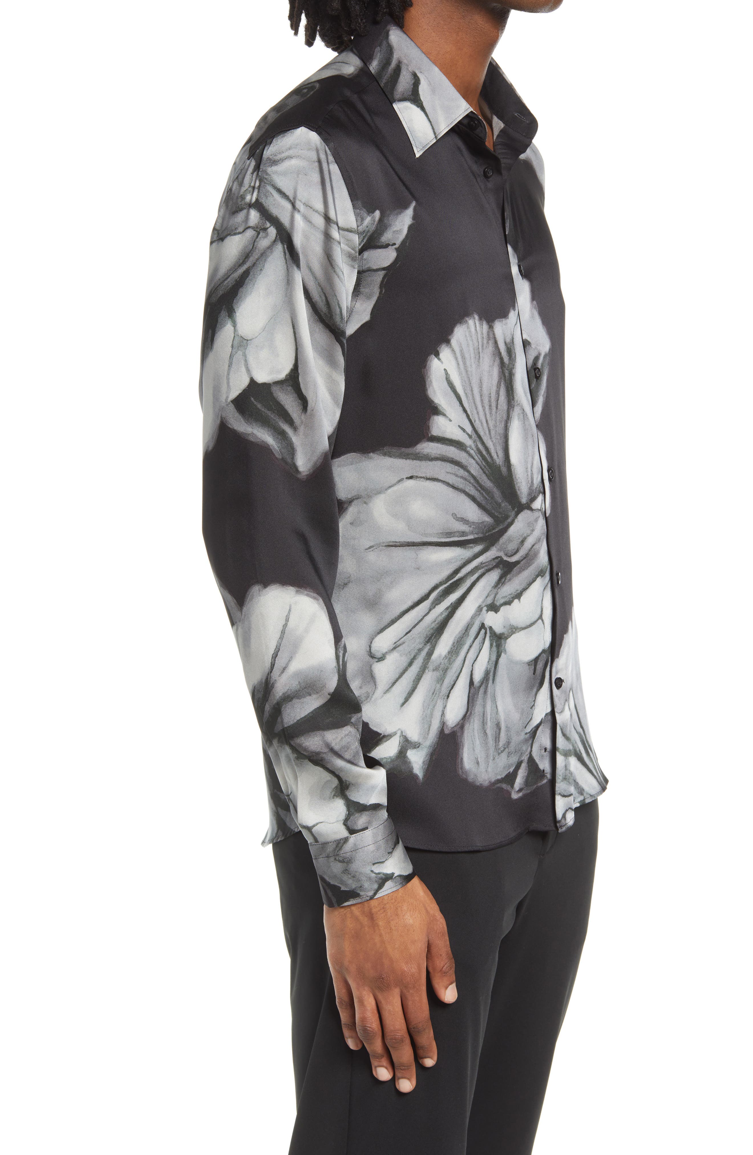 Reiss Shawn Floral Button-Up Shirt (Men) | Nordstromrack