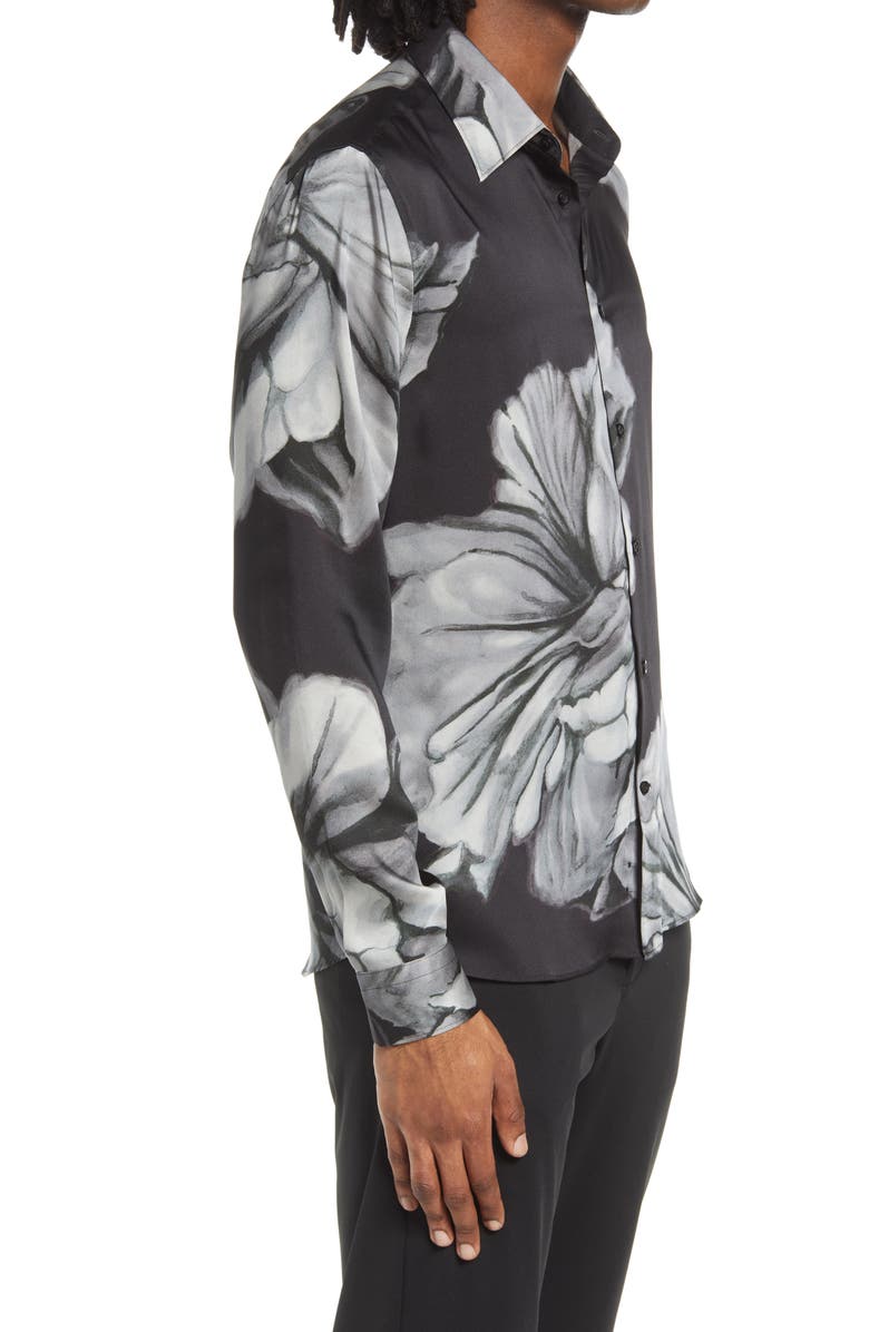 Reiss Shawn Floral Button-Up Shirt, Alternate, color, 