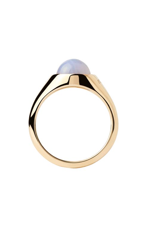 Pdpaola Aventurine Moon Ring In Yellow Aventurine