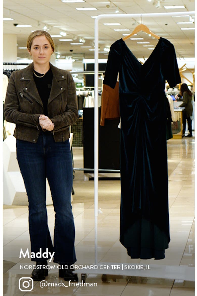 Ruched Velvet High-Low Gown video