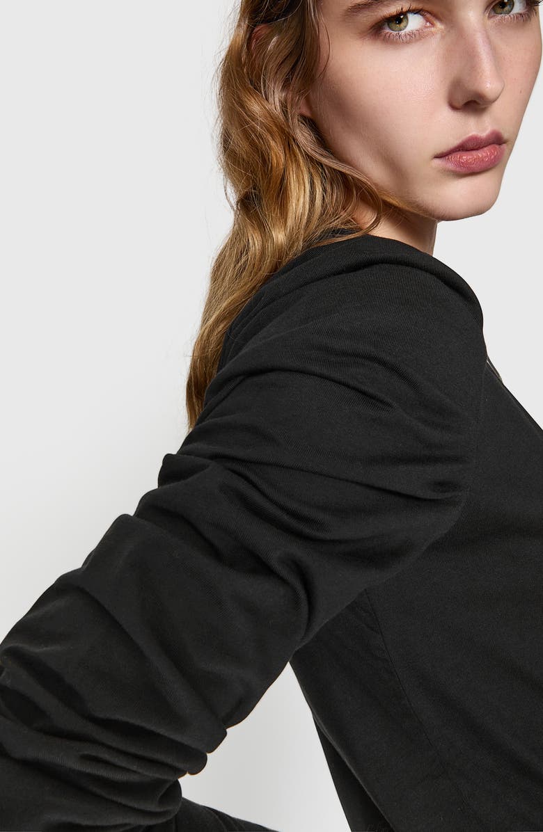 Rebecca Minkoff Janine Puff Shoulder Cotton Jersey Top, Alternate, color, 