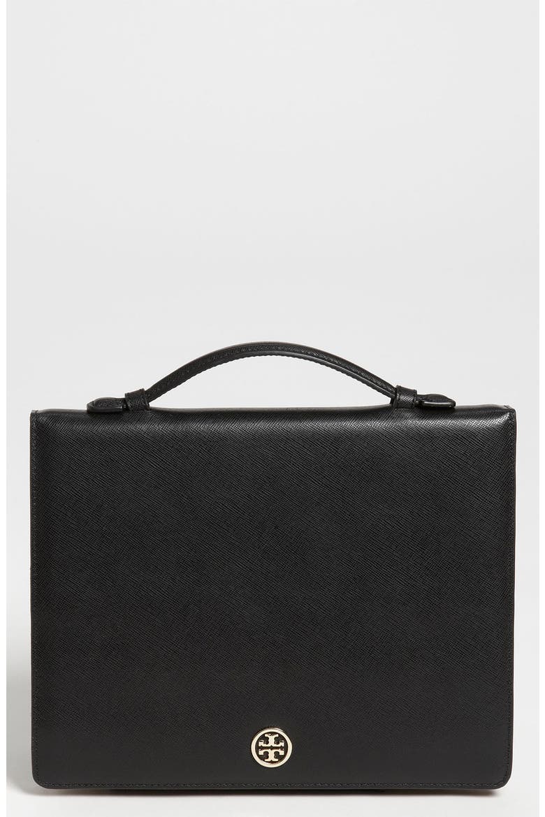 'Robinson' Saffiano Leather Tablet Case, Main, color, BLACK
