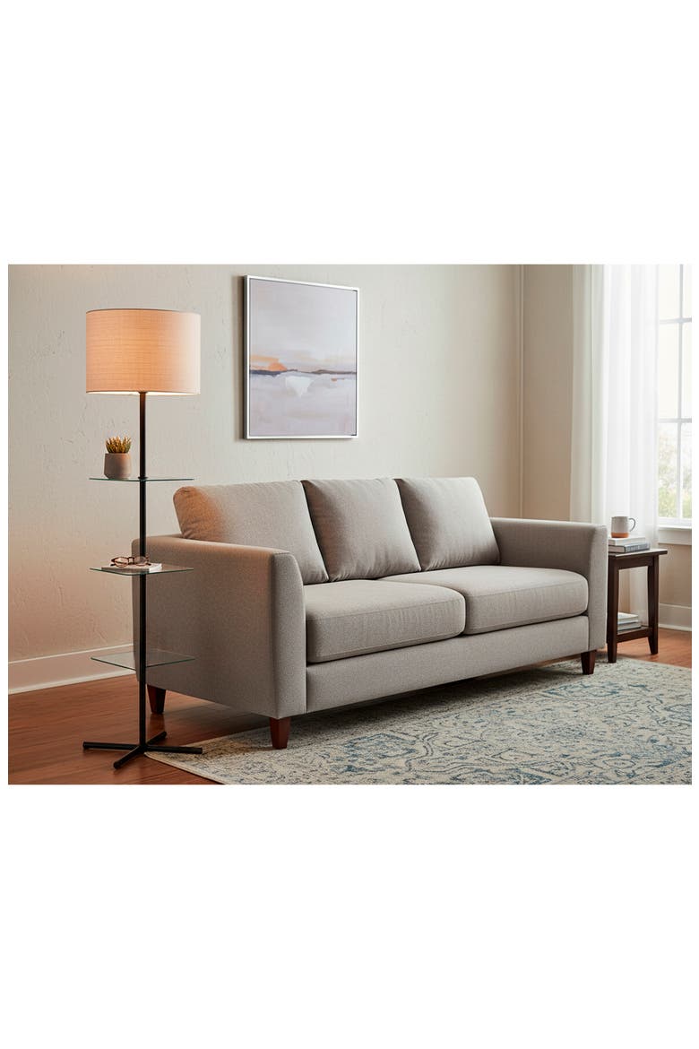 Imogen Shelf Floor Lamp, Alternate, color, BLACK