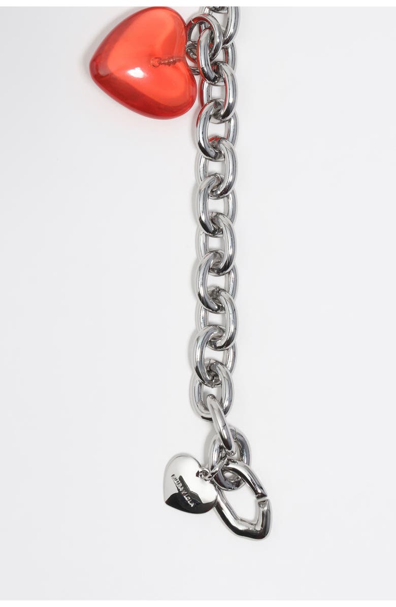 Bimba y Lola Multicolor Resin Hearts Necklace, Alternate, color, Green