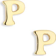 MARLYN SCHIFF Block Letter Initial Stud Earrings
