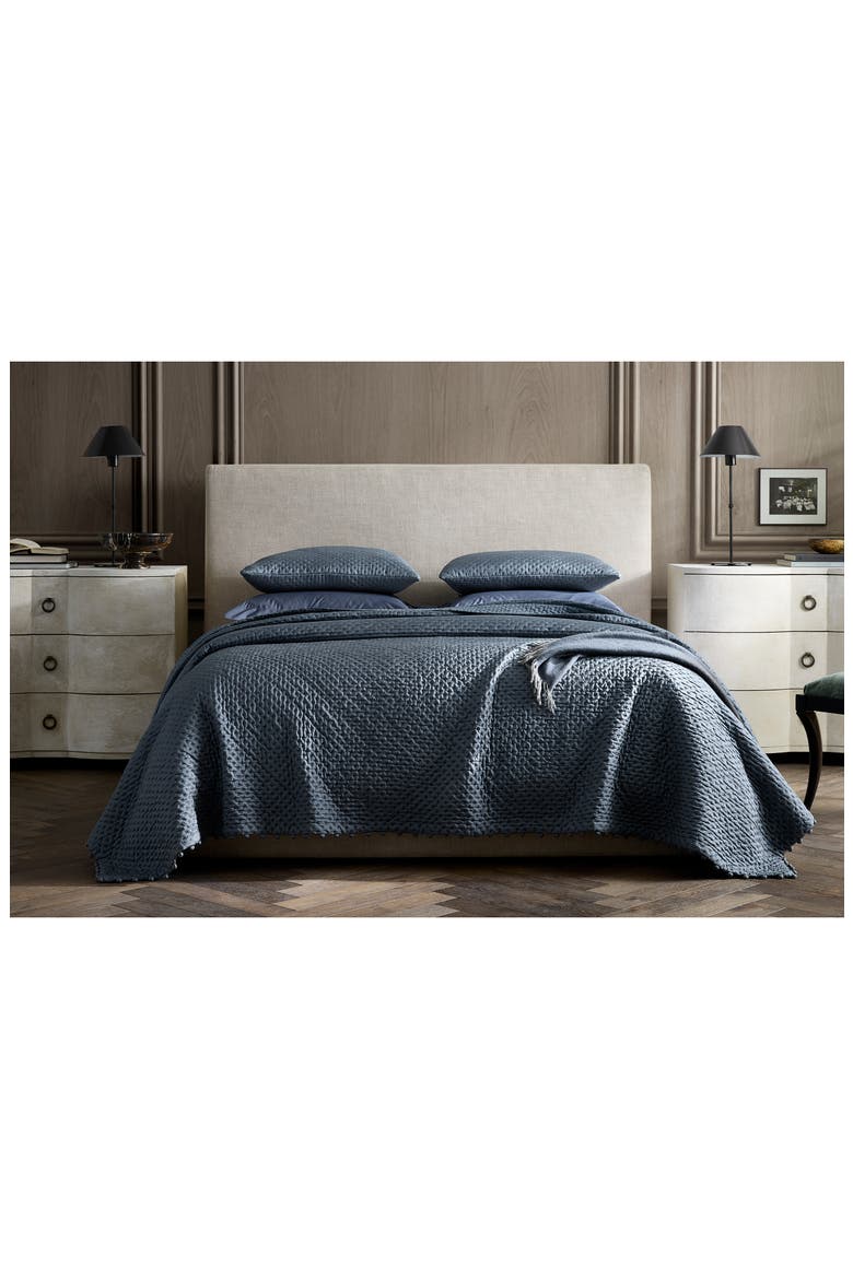 Margaret Pompom Quilted Silk Comforter, Alternate, color, EVENING