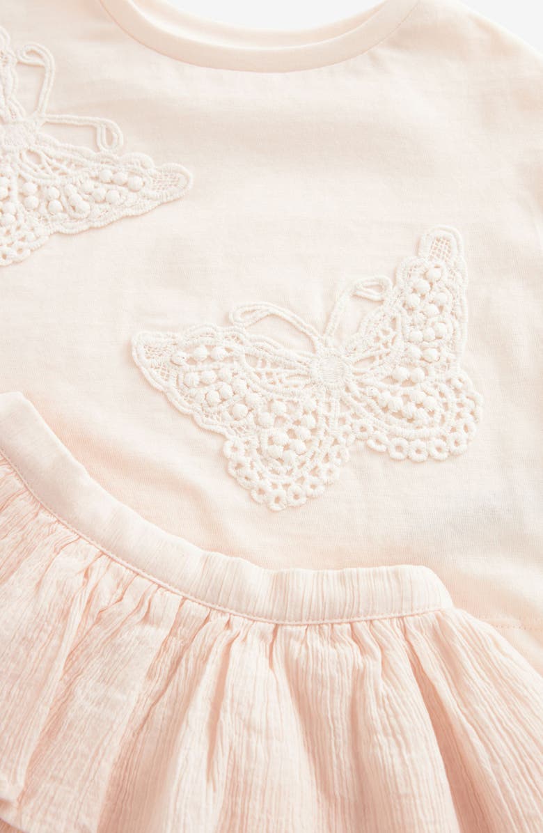 NEXT Kids' Butterfly Top & Frill Skirt Set, Alternate, color,
