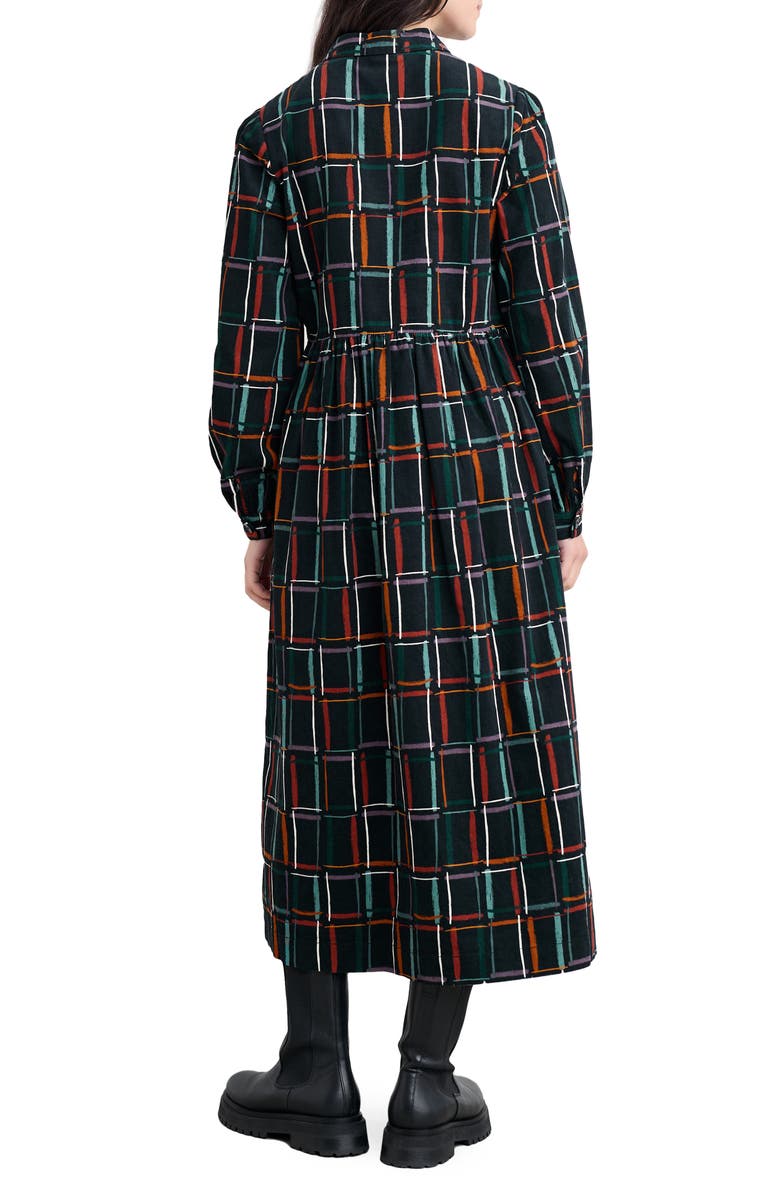 Seasalt Cornwall Rosina Long Sleeve Midi Dress, Alternate, color, Rock Check Onyx