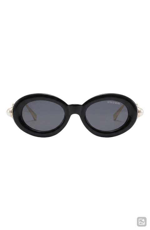 Arielle 50mm Small Oval Sunglasses