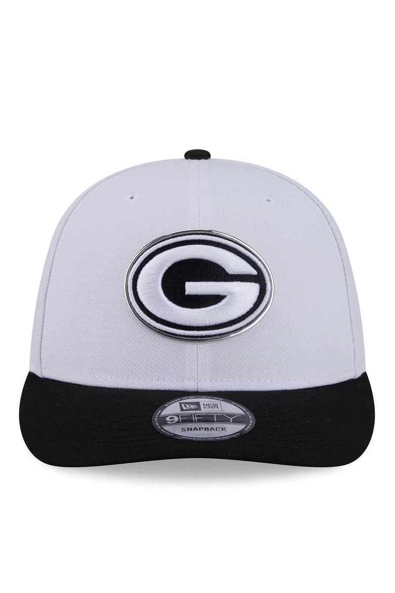 Men's New Era  White/Black Green Bay Packers 2026 NFL Draft Pre-Curved 9FIFTY Snapback Hat, Alternate, color, White