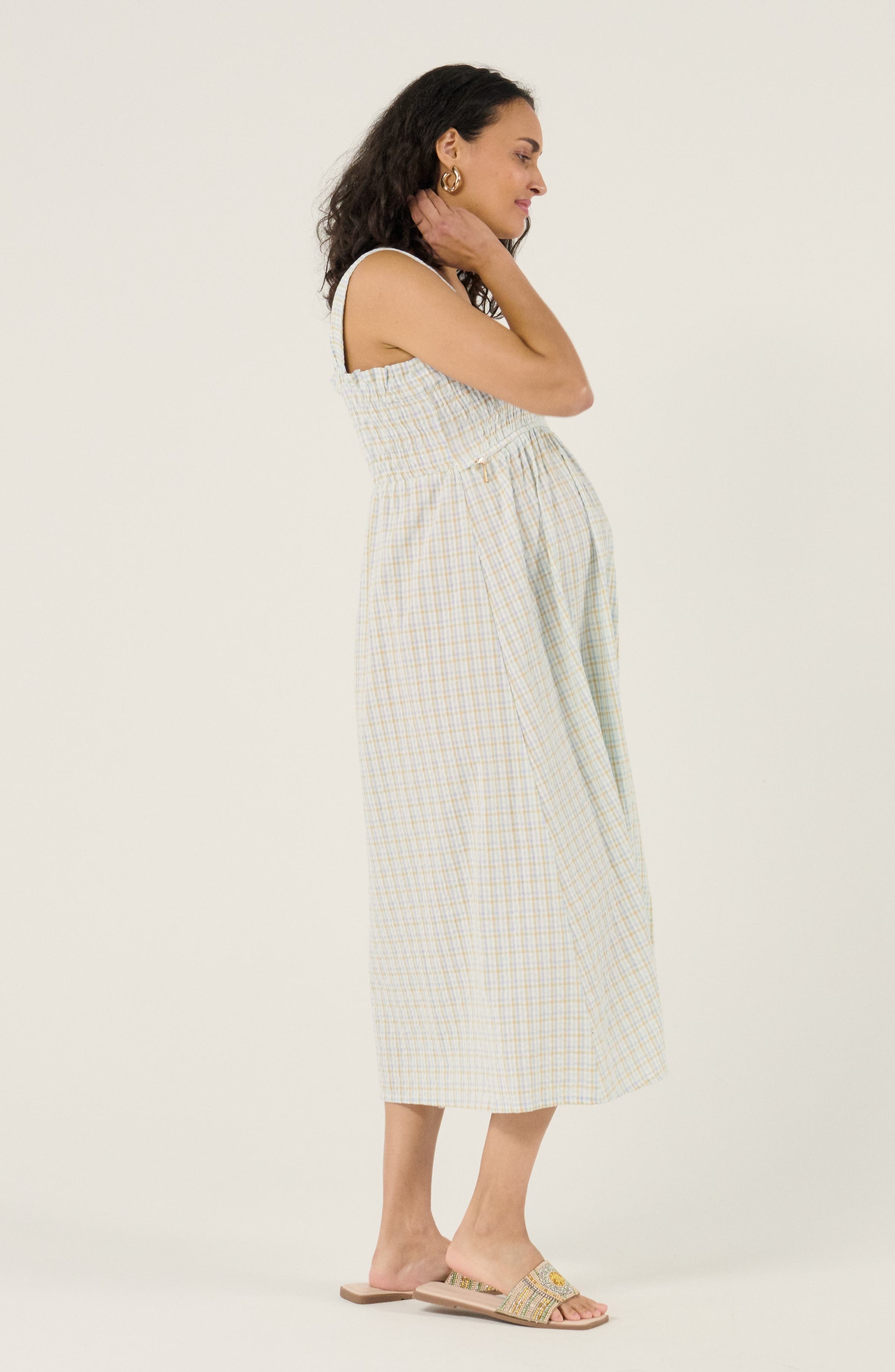 Maternity and Nursing Midi Smock Dress Alice - image 2