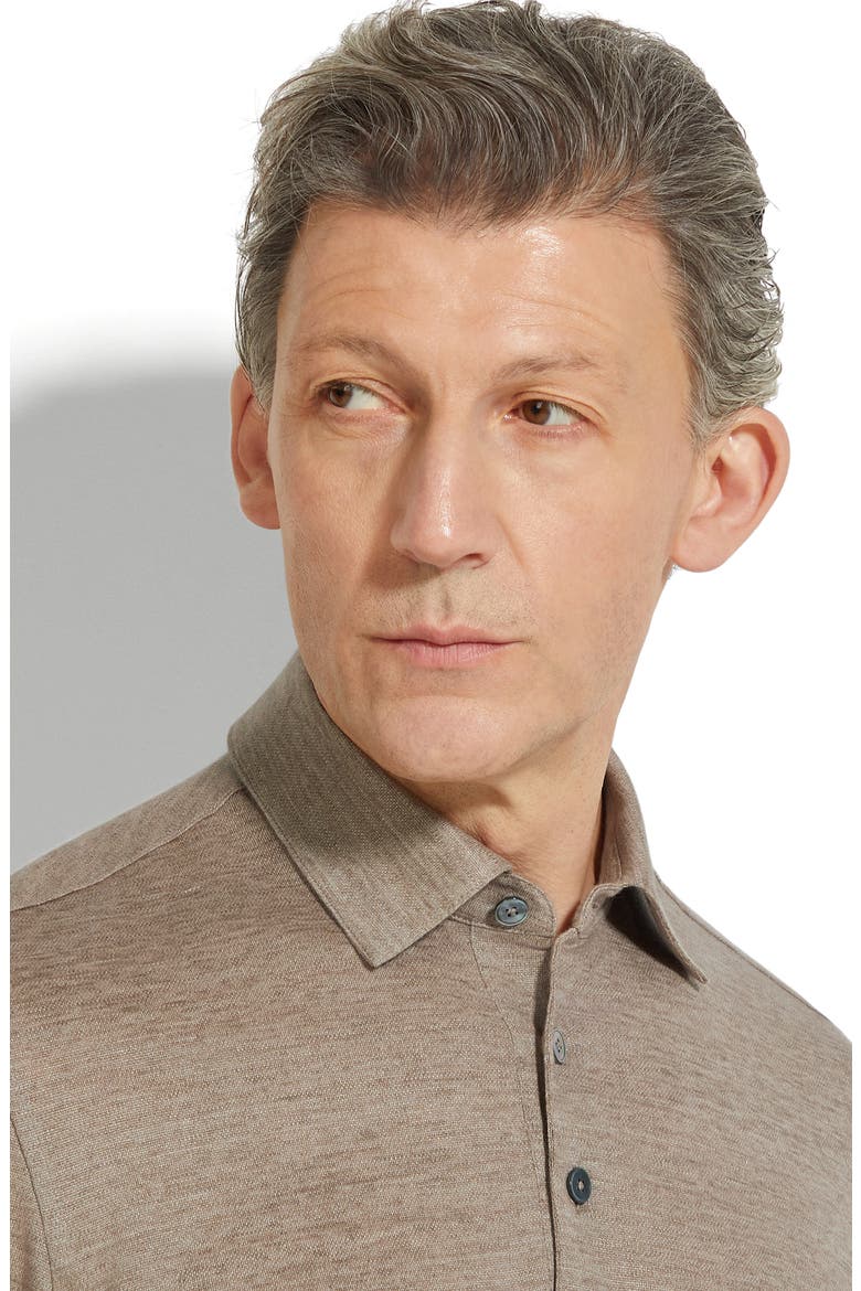 Linen Polo, Alternate, color, MED BEIGE
