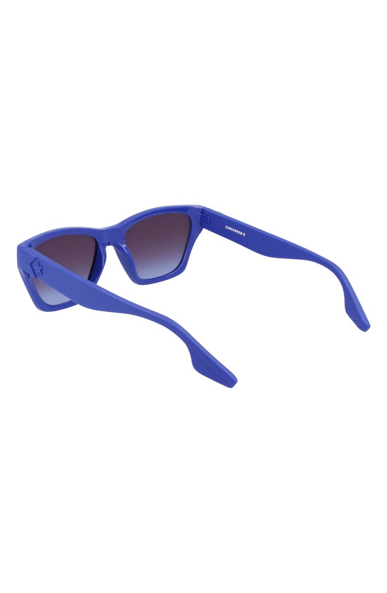 Converse Recraft 54mm Gradient Cat Eye Sunglasses, Alternate, color, Converse Blue