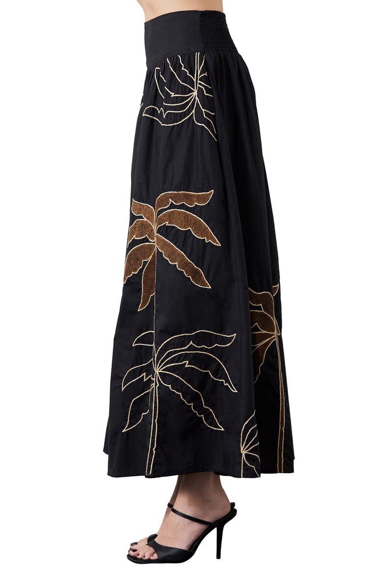 Nuri Maxi Skirt, Alternate, color, BLACK/ BROWN