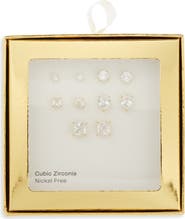 NORDSTROM RACK Set of 5 Cubic Zirconia Stud Earrings