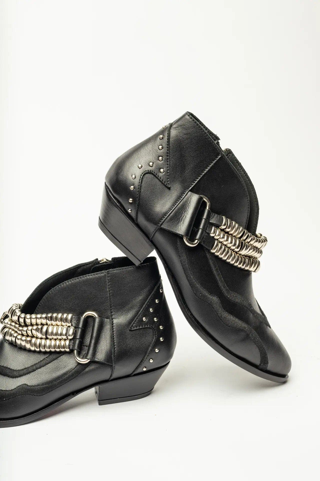 Skill before strength Bootie, Alternate, color, Black