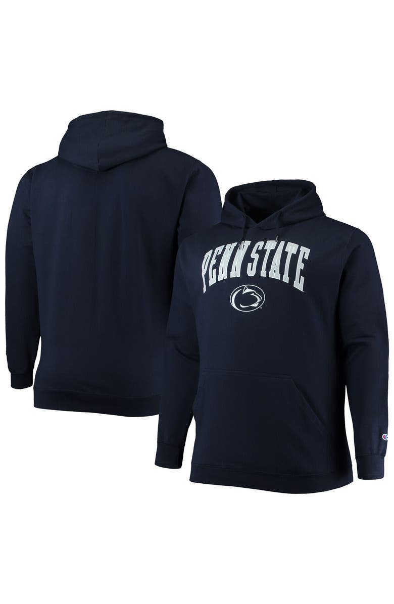 Champion Men's Champion Navy Penn State Nittany Lions Big & Tall Arch Over Logo Powerblend Pullover Hoodie, Main, color, Navy