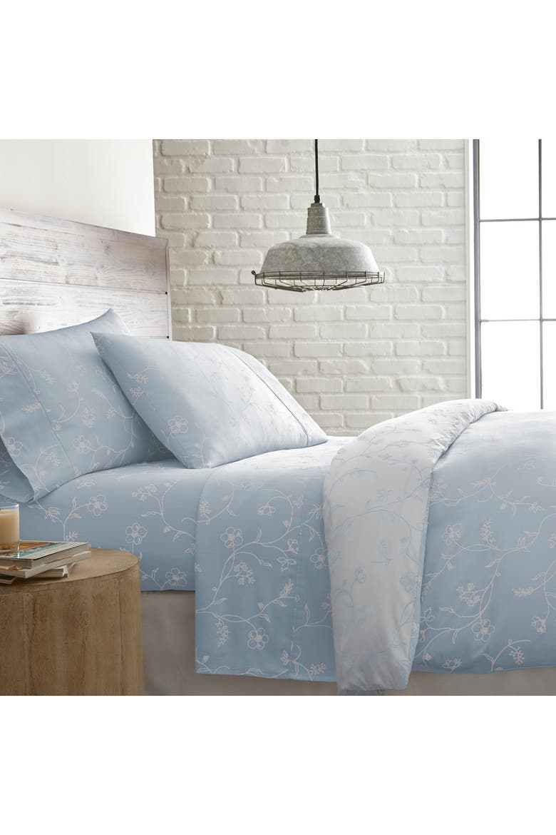 Sweetbrier Long Staple Sateen Cotton Sheet Set, Main, color, BALLARD BLUE