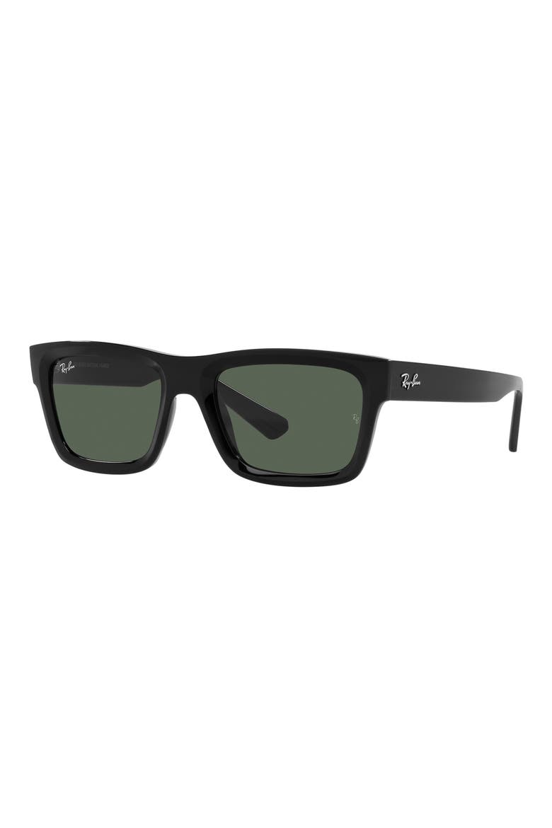 Warren 57mm Rectangular Sunglasses, Alternate, color, BLACK