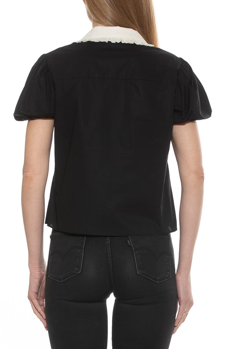 Alexia Admor Sandra Short Sleeve Button-Up Blouse, Alternate, color, 