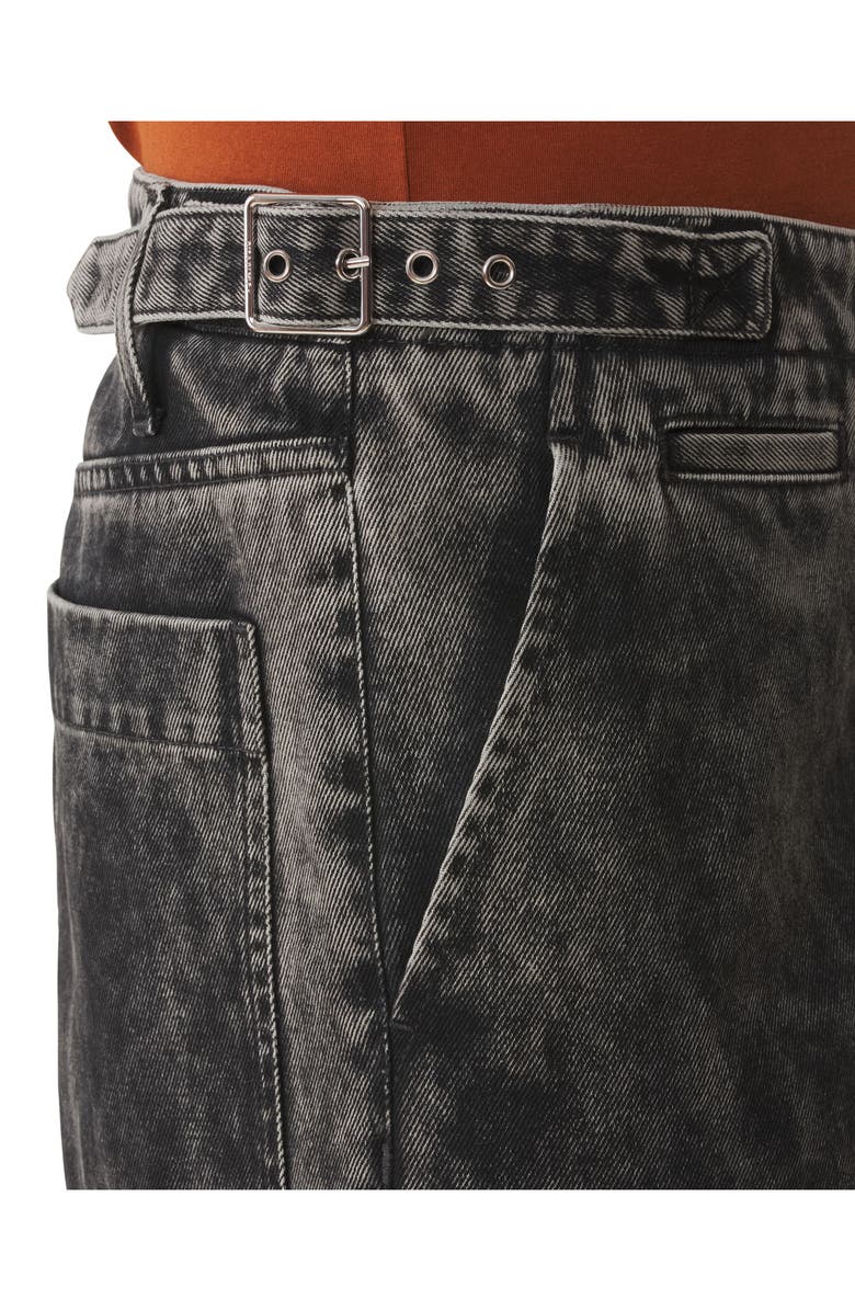 Lanvin Loose Fit Washed Denim Pants, Alternate, color, Noir