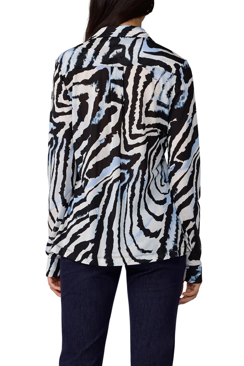 Perfect Zebra Print Button-Up Shirt, Alternate, color, ZEBRA ID BIG MIST