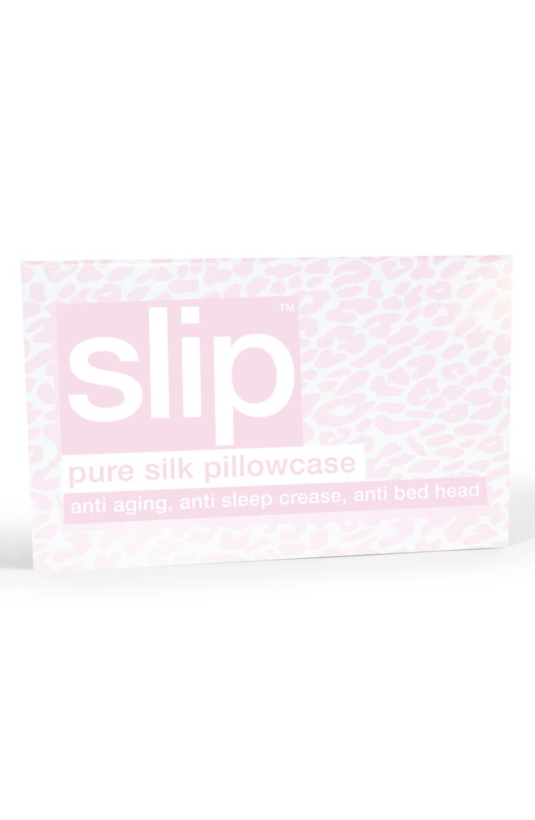 slip <sup>™</sup> for beauty sleep<sup>™</sup> Pink Leopard Pillowcase, Alternate, color,