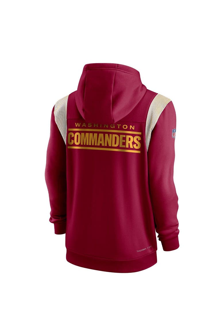 Men's Nike Burgundy Washington Commanders Performance Sideline Lockup Full-Zip Hoodie, Alternate, color, Burgundy