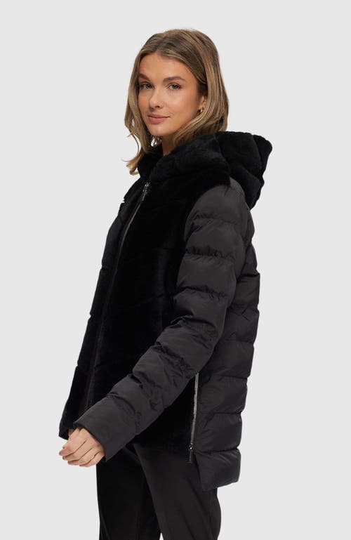 Gorski Shearling Lamb Parka, Quilted Features In Black