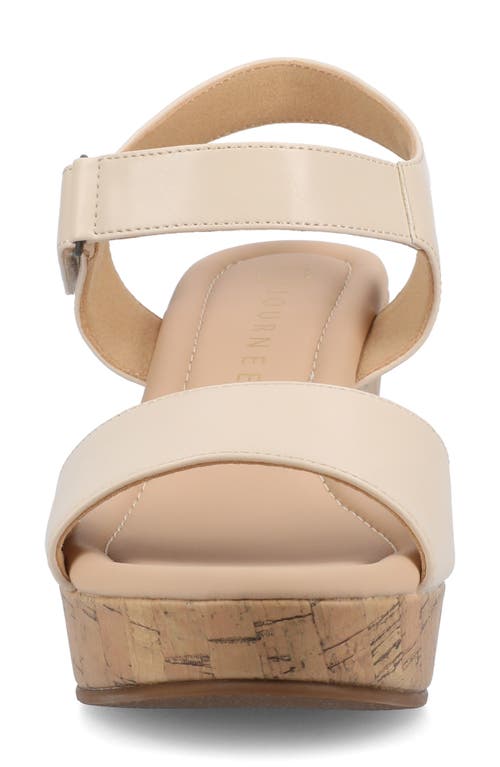 JOURNEE COLLECTION JOURNEE COLLECTION RANAE PLATFORM WEDGE CORK SANDAL 