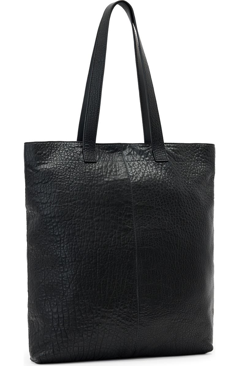 AllSaints Yuto Leather Tote, Alternate, color, Black