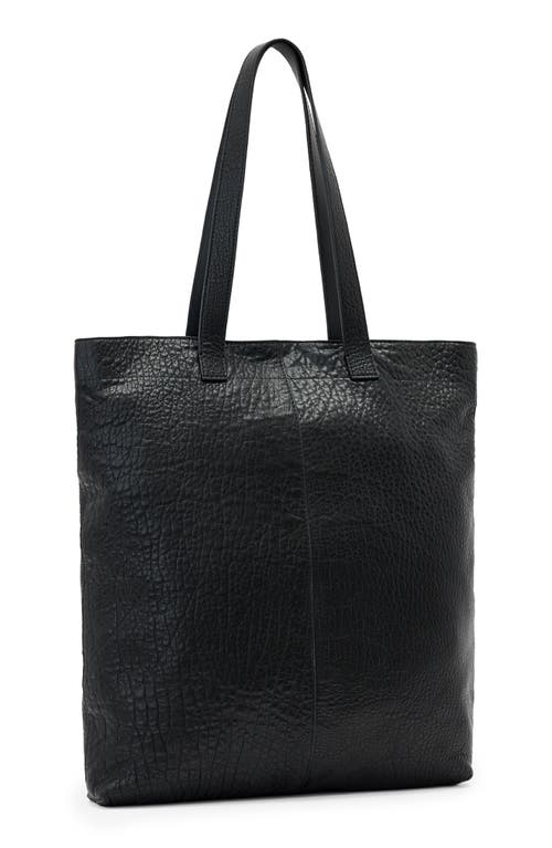 Allsaints Yuto Leather Tote In Black
