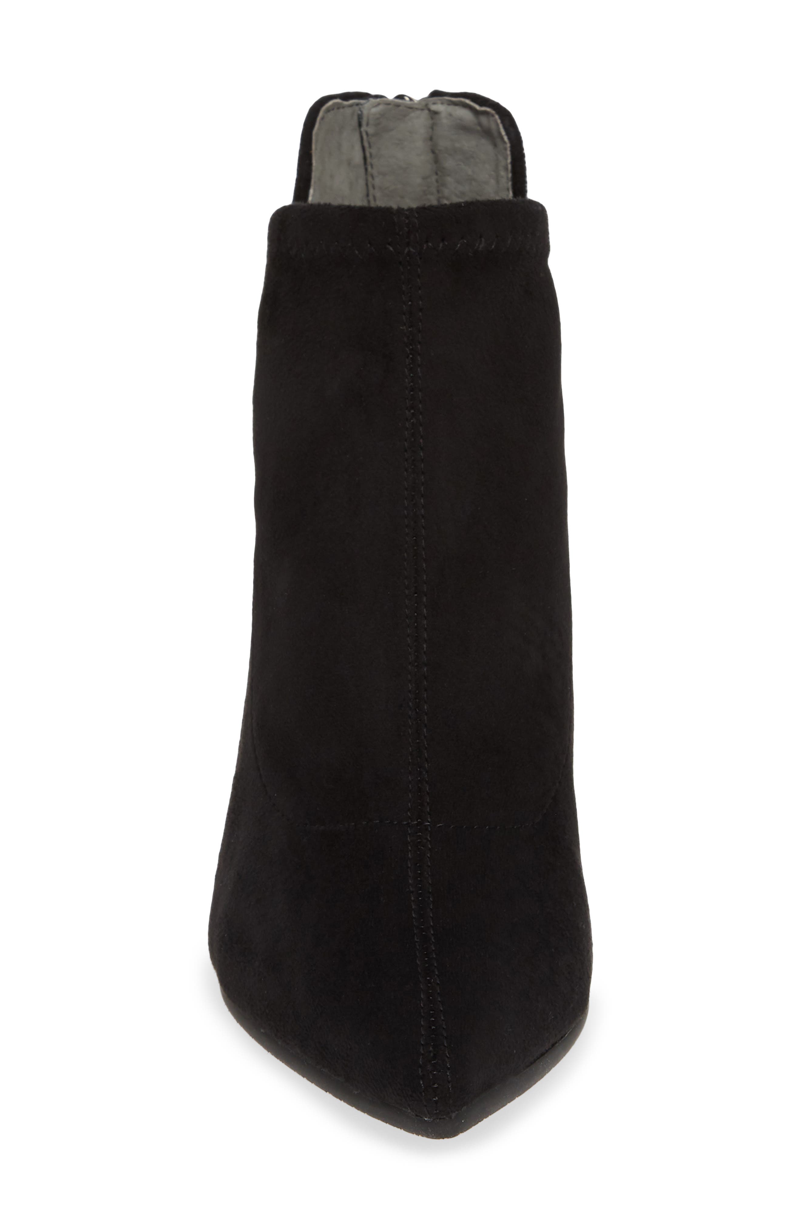 Honey Pointy Toe Stretch Bootie, Alternate, color, BLACK GLITTER SUEDE