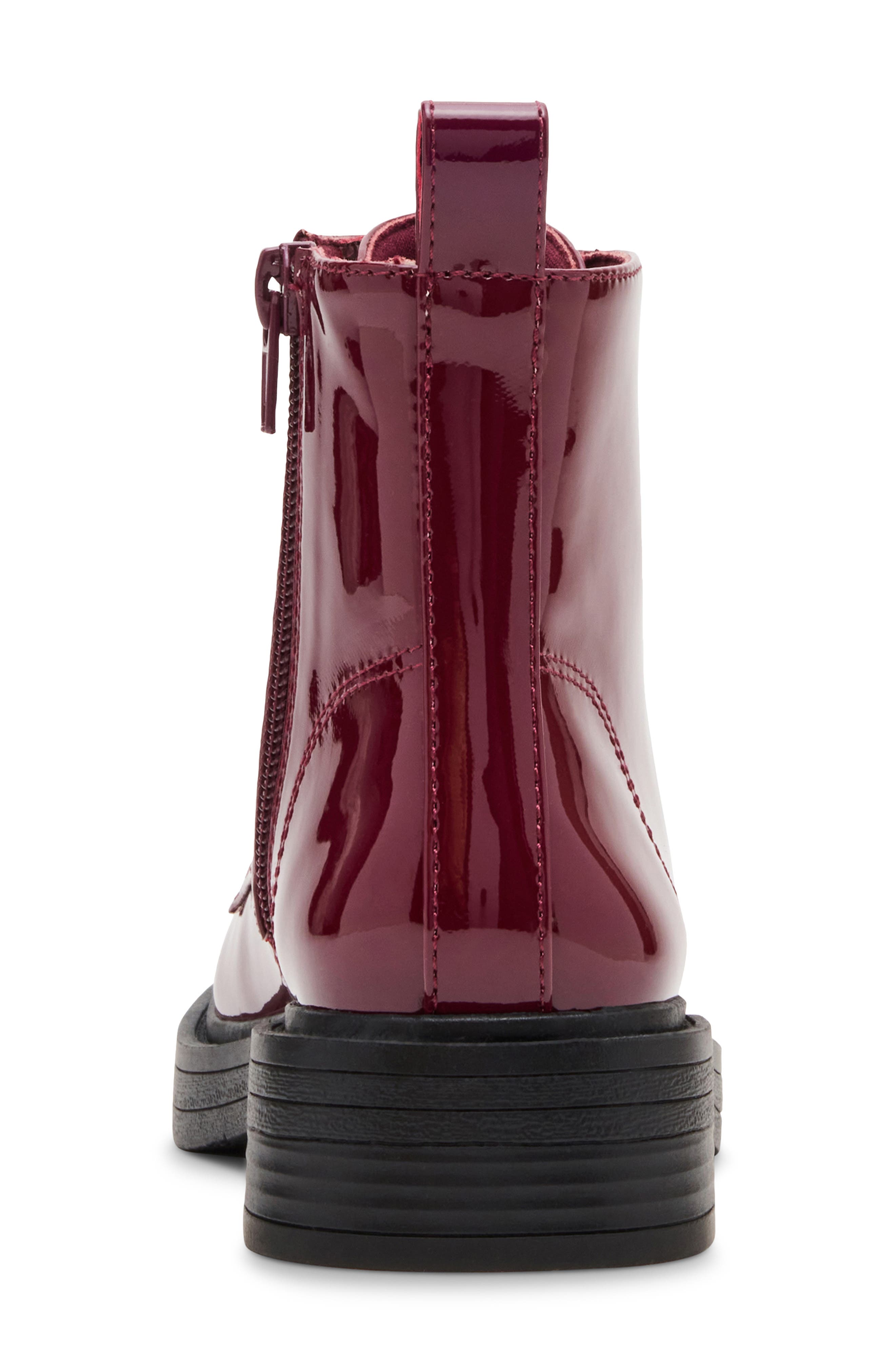 Steve Madden Kids
 JPose Combat Boot, Alternate, color, Burgundy