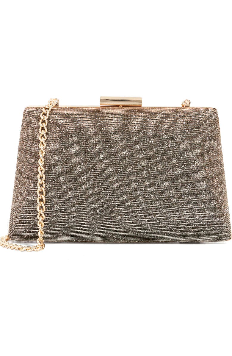 Dune London Bellaria Frame Clutch, Main, color, Bronze