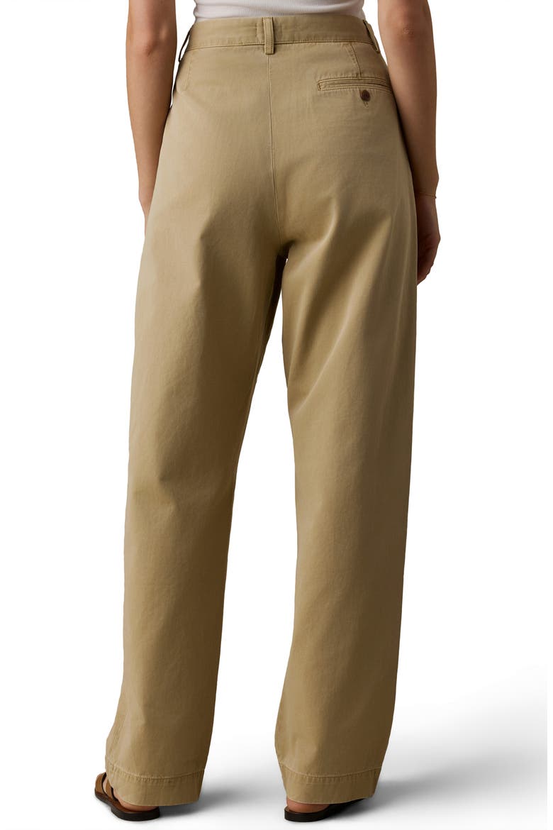 Seafarer Wide Leg Pleated Chino Pants, Alternate, color, KHAKI