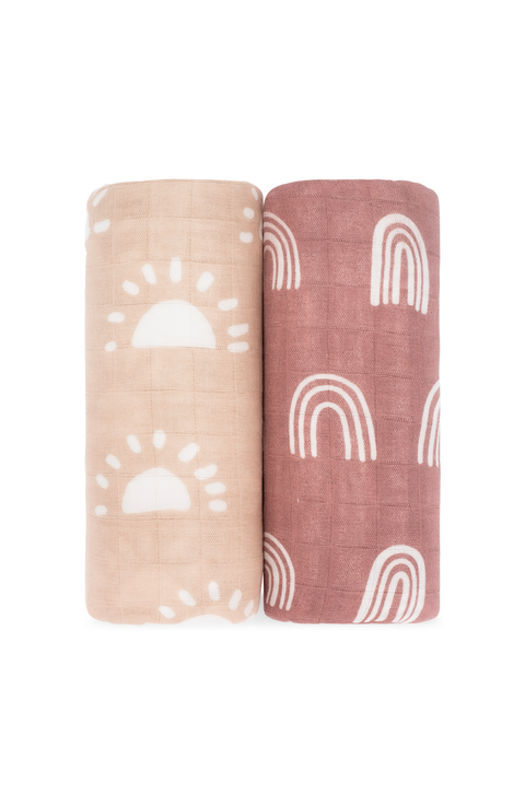 Muslin Swaddle Blanket, 2 Pack