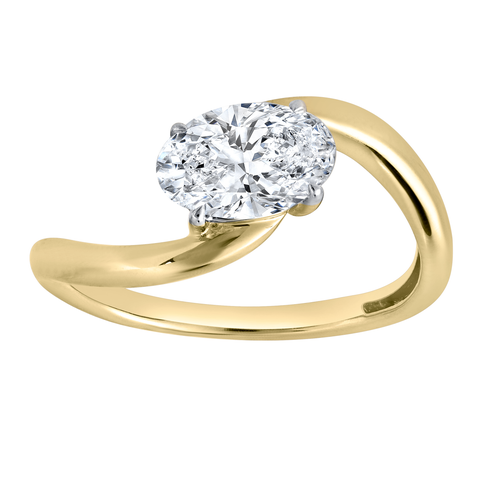 Lilian 1.5 Ct Oval Lab Grown Diamond Engagement Ring
