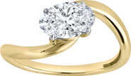 LuvMyJewelry Lilian 1.5 Ct Oval Lab Grown Diamond Engagement Ring