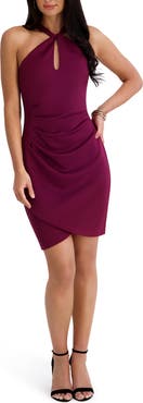 Siena Ruched Body-Con Scuba Dress