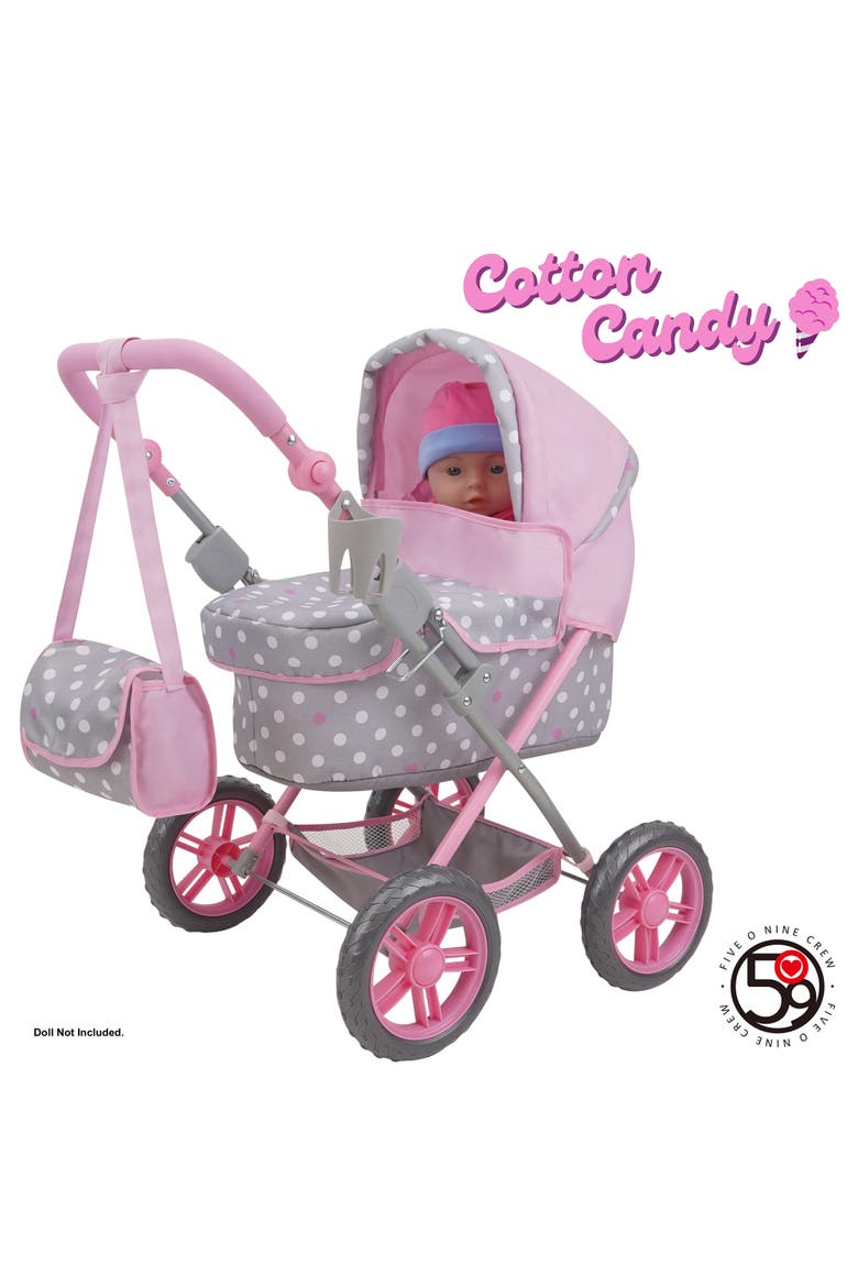 Cotton Candy Pink Amanda Doll Pram, Alternate, color, Multicolored