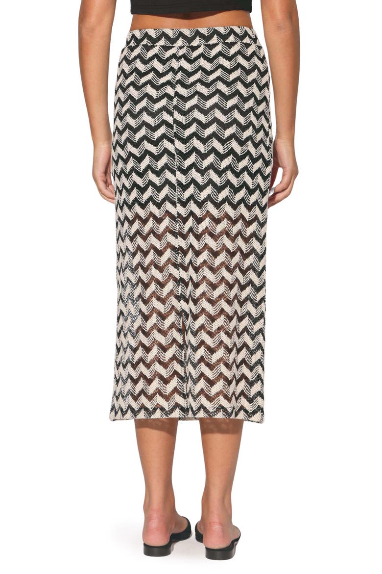 Nelle Open Knit Midi Skirt, Alternate, color, CREAM BLACK