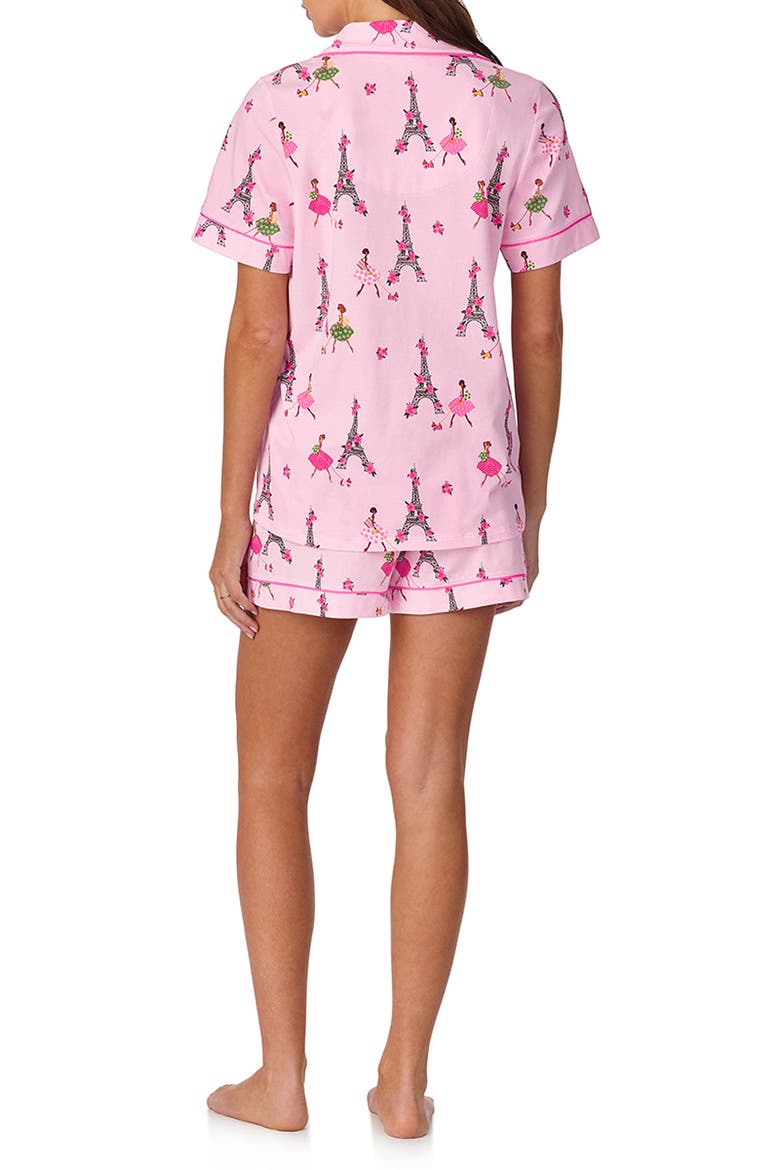 Print Stretch Jersey Short Pajamas, Alternate, color, TRES CHIC