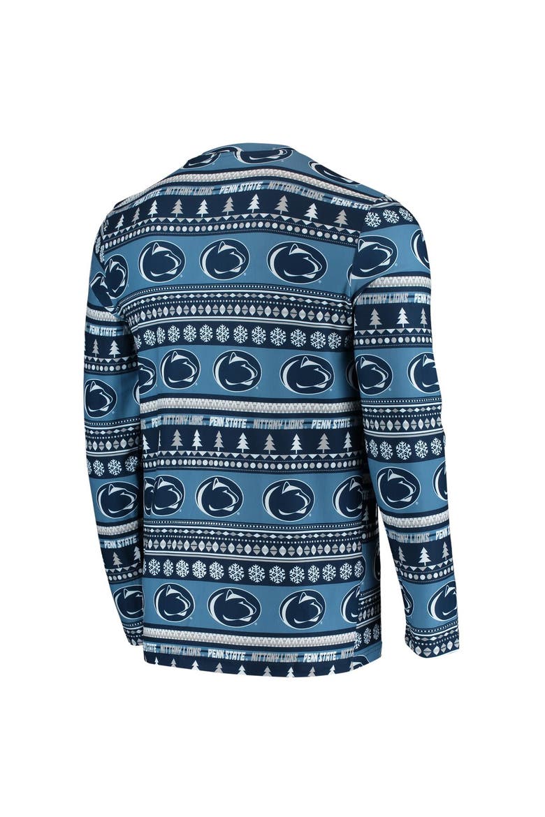 Men's Concepts Sport Navy Penn State Nittany Lions Ugly Sweater Knit Long Sleeve Top and Pant Set, Alternate, color, Navy