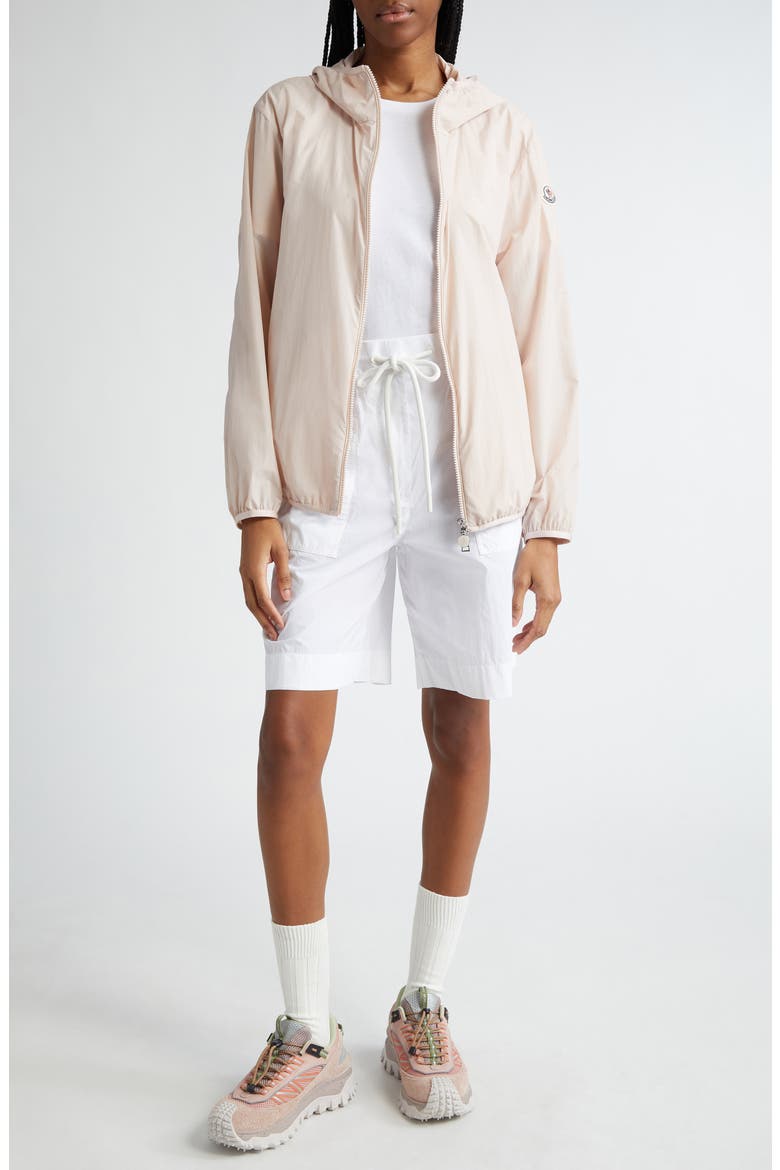 Fegeo Nylon Poplin Hooded Jacket, Alternate, color, PALE DUSTY ROSE