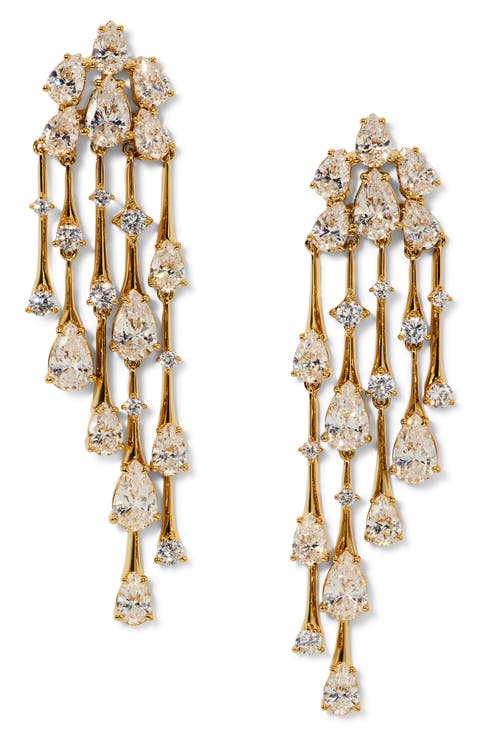 Hera Cubic Zirconia Chandelier Earrings