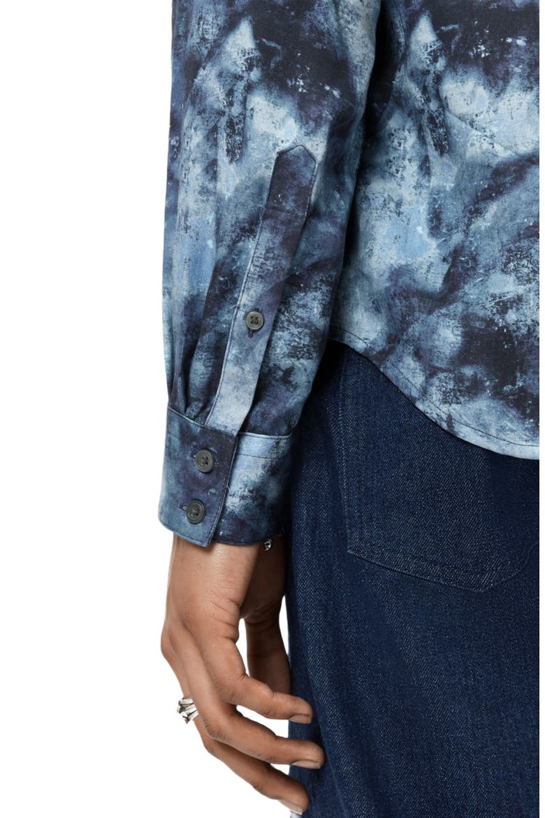 Rodney Hidden Placket Button-Up Shirt, Alternate, color, TITANIUM BLUE