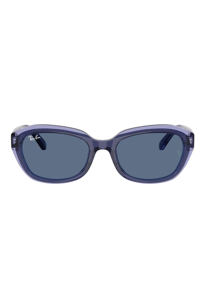 Kids' 48mm Irregular Sunglasses, Main, color, VIOLET / DARK BLUE