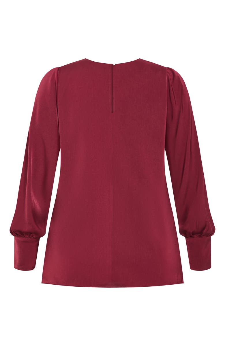 City Chic Katie Top, Alternate, color, Dark Cherry